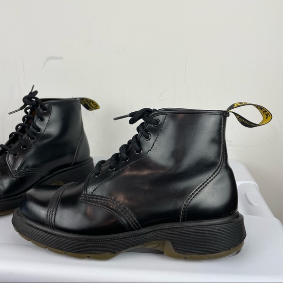 RARE Doc Martens NP5D Black Leather Boots Made in England UK Sz 8 - Picture 10 of 13